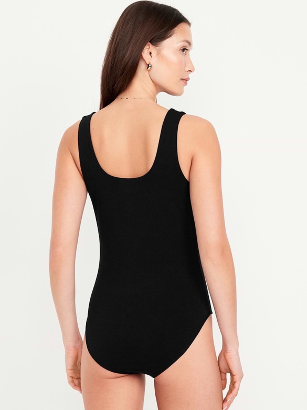 Old Navy Black Double-Layer Scoop-Neck Bodysuit NWT‎ - Picture 2 of 11